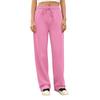 Women's Warm Wide-Leg Casual Sports Pants Wool-Lined Drawstring High-Waisted Straight-Leg Pants Gym Commute Home Pants
