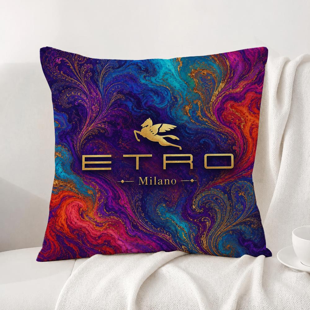 Brand Etro Cushion Cover Natural Linen Pillowcase Set AllinOne Decor Cushion Cover for Sofa Bedroom Chair