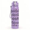 1PC Musical Staff Note Layout 750ml Color Plastic Sports Water Bottle Leakproof Flip Straw Lid For Sports Office Home Use
