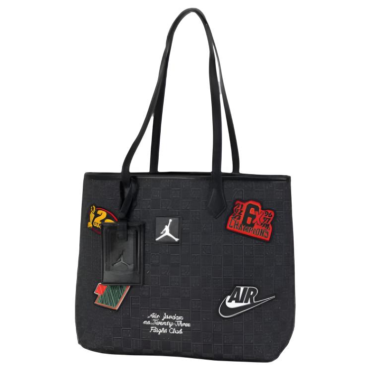 Jordan Polyester Tote Bag, Shoulder Bag Unisex Black JD2543014AD-001
