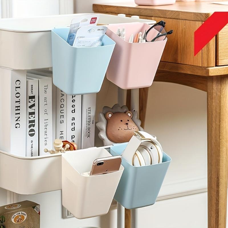 2pcs Hanging Desk Organizer Multifunctional Hanging Storage Organizer for Dorm Desk Bathroom Mini Storage Pen Holder Storage Box