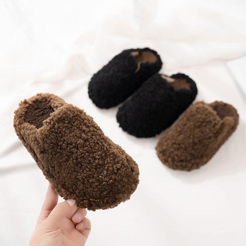 Furry Home Foreign Embroidery Versatile Furry Slippers Women's Korean Edition Platform Slippers Tide Shoes