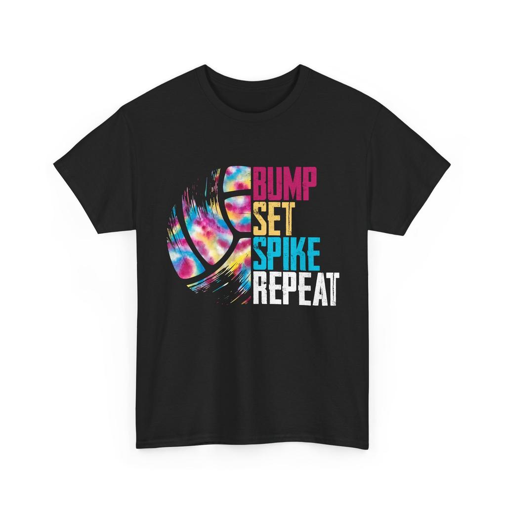 Volleyball Shirt, Bump Set Spike Repeat Sport Volleyball Fans Women Men T-Shirt
