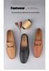 Men's Small Casual Leather Slip-on Shoes, Soft Sole, Breathable, Handmade, Large Size Driving Shoes.