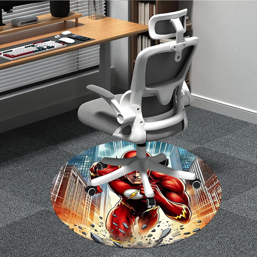 

1pc Flash superhero Chair Carpet for Office Non-Slip, Indoor Non-Slip Washable Carpet, Non-Shedding Mat For Officeyy251030103 80cm by 80cm