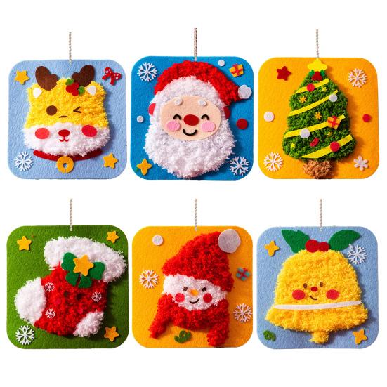 DIY Christmas Embroidery Kit for Beginners Cute Santa/Stocking/Gingerbread Sewing Projects Xmas