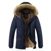 Autumn And Winter Youth Leisure Medium And Long Cotton Clothes Men's Winter Clothes Plush Coat