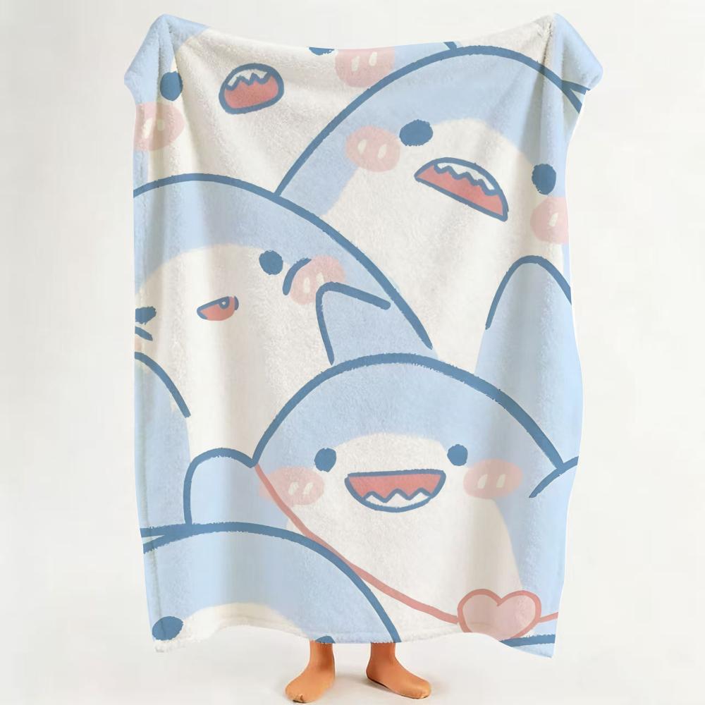 Toy S Shark S Stuffed A Animal Throw Flannel Throw Blanket Suitable for Sofa Living Room Bedroom
