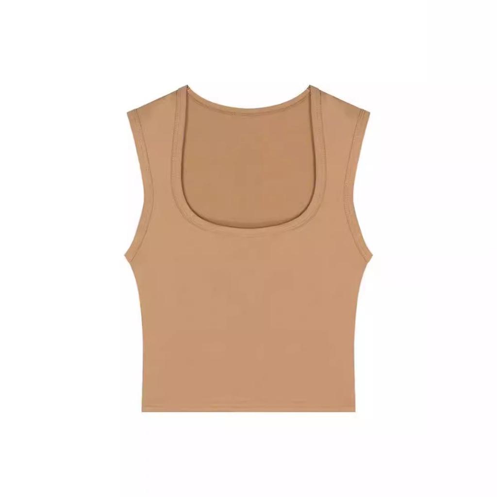 Women's Padded Sports Tube Top: Versatile Vest for Inner and Outer Wear