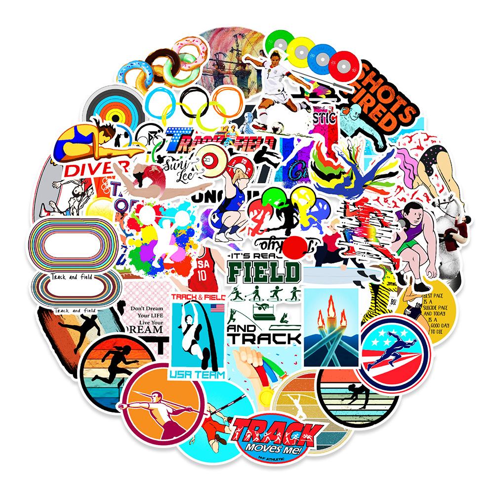 50 Sports Meeting Graffiti Stickers Car Mobile Phone Water Cup Decoration Stickers Waterproof