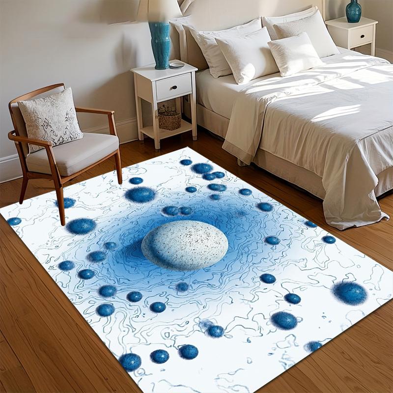 

1 3D Ball Style Print Carpet Area Anti Slip Colorful Design for Home Doormat Living Room Bedroom Outdoor Terrace Decoration Rug 40cm x 60cm