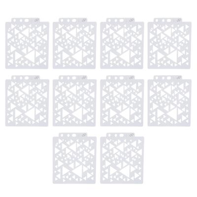 10pcs Stencil Reusable Hollow Glossy PET Template Interesting DIY Card Making Supplies for Craft