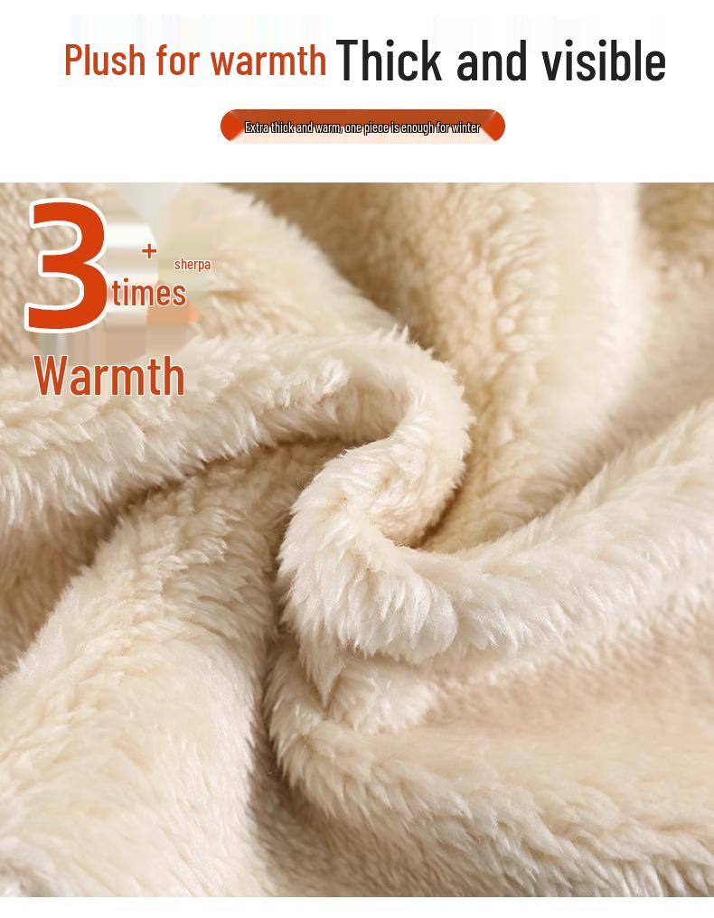 Women's Windproof Fleece-Lined Sweatpants - Warm Thickened Lamb Fleece for Autumn/Winter Casual Wear