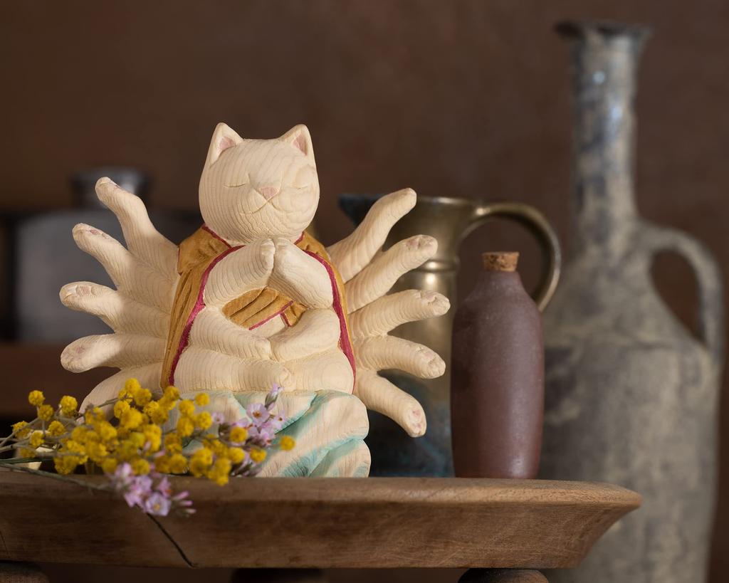 Cat Buddha Kannon deity of the Year of the Prototype supervised by Butsuya Sakai Guardian deity of the Zodiac Figurine Thousand-Armed (Guardian Rat) -