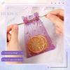 20PCS Moon Stars Drawstring Organza Bags Jewelry Gift Bags Pouches Gold Star Organza Favor Pouches for Christmas Wedding