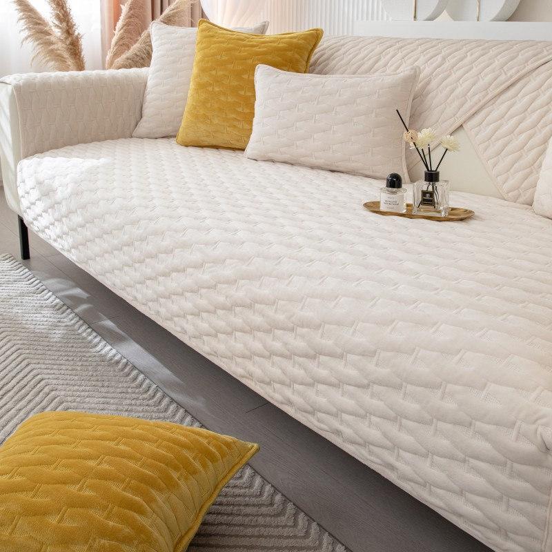 

Современный бархатный плюшевый чехол для дивана 1/2/3, нескользящий толстый угловой чехол для дивана, чехлы на кресла с откидной спинкой, мягкая защита для мебели Cushion cover45x45cm