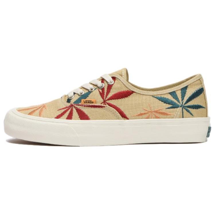 

Vans Authentic Low Tops Casual Skateboarding Shoes Unisex Light Brown Embroidered Light Brown Red Blue VN0A5EE2AZB 36.5
