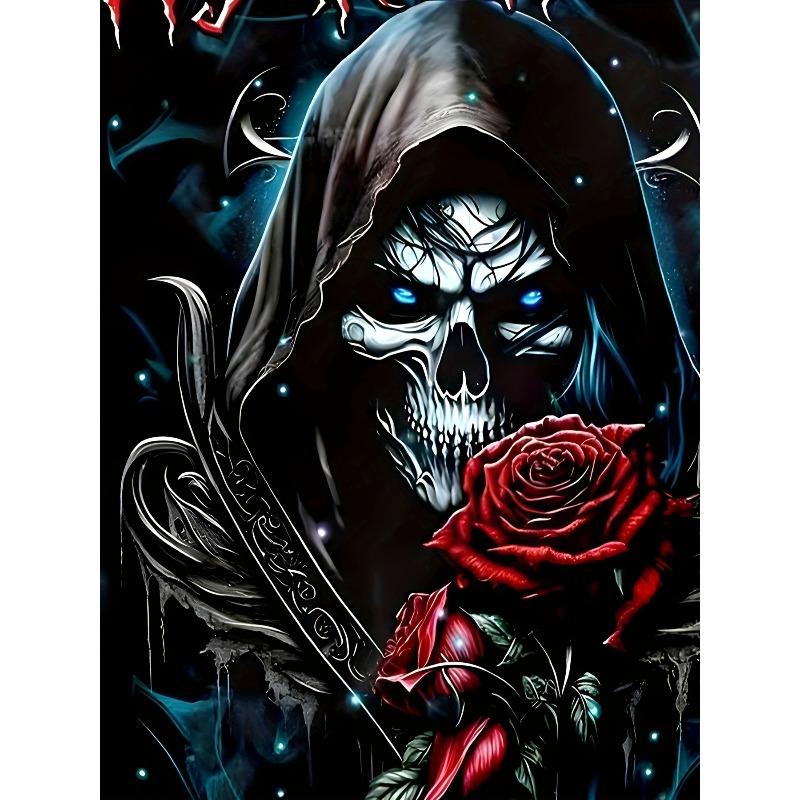 European Sizes Men's Gothic 3D -Over Print Short Sleeve T-Shirt - Round Neck Casual Tee for Casual Attire, Machine Washable, Year-Round