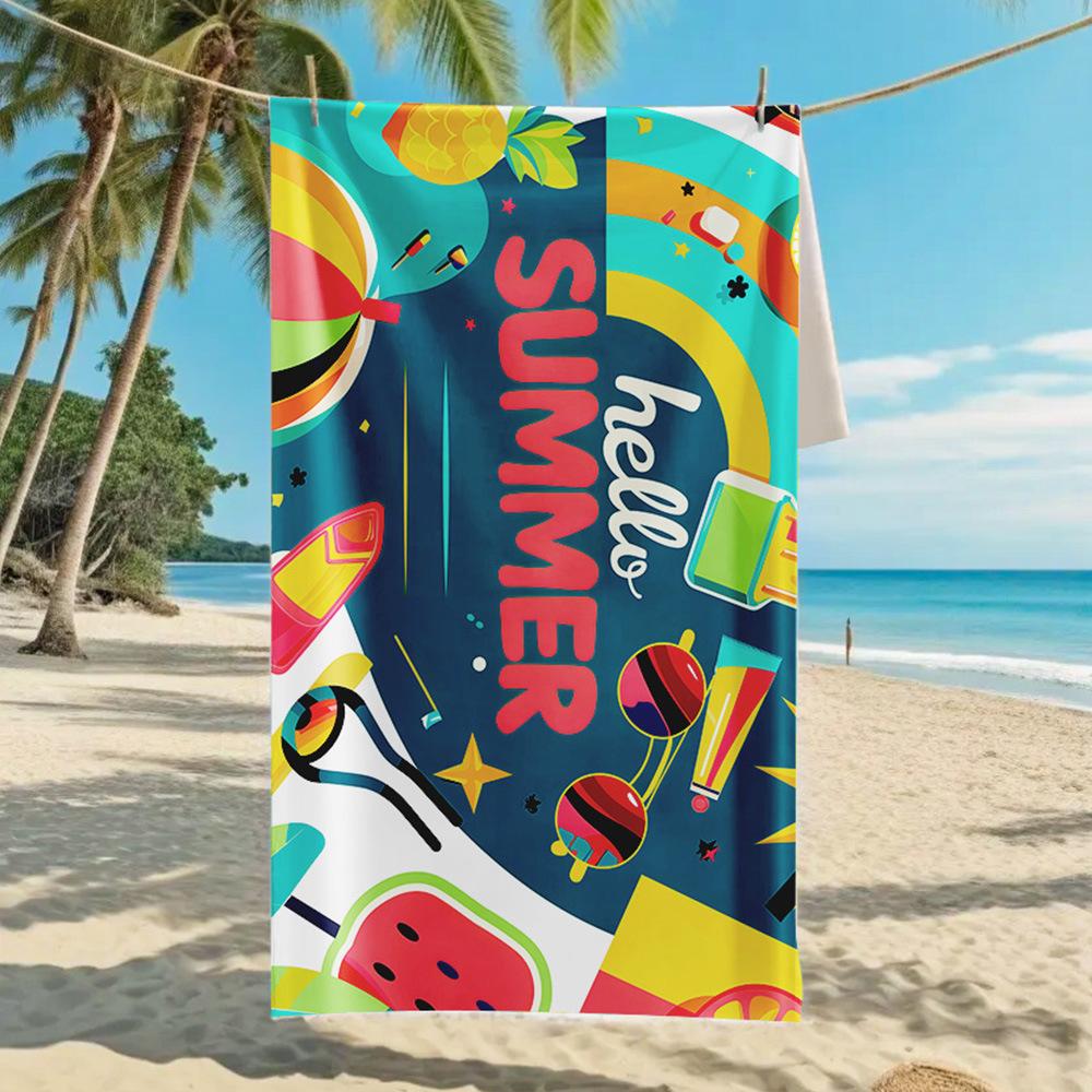 New, Double-sided Velvet Beach Towel, Support Surf Towel, Sports Towel.
