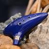 Ocarina,12 Tones Alto C Ceramic Ocarina Musical Instrument with Song Book Neck String Neck Cord Carry Bag
