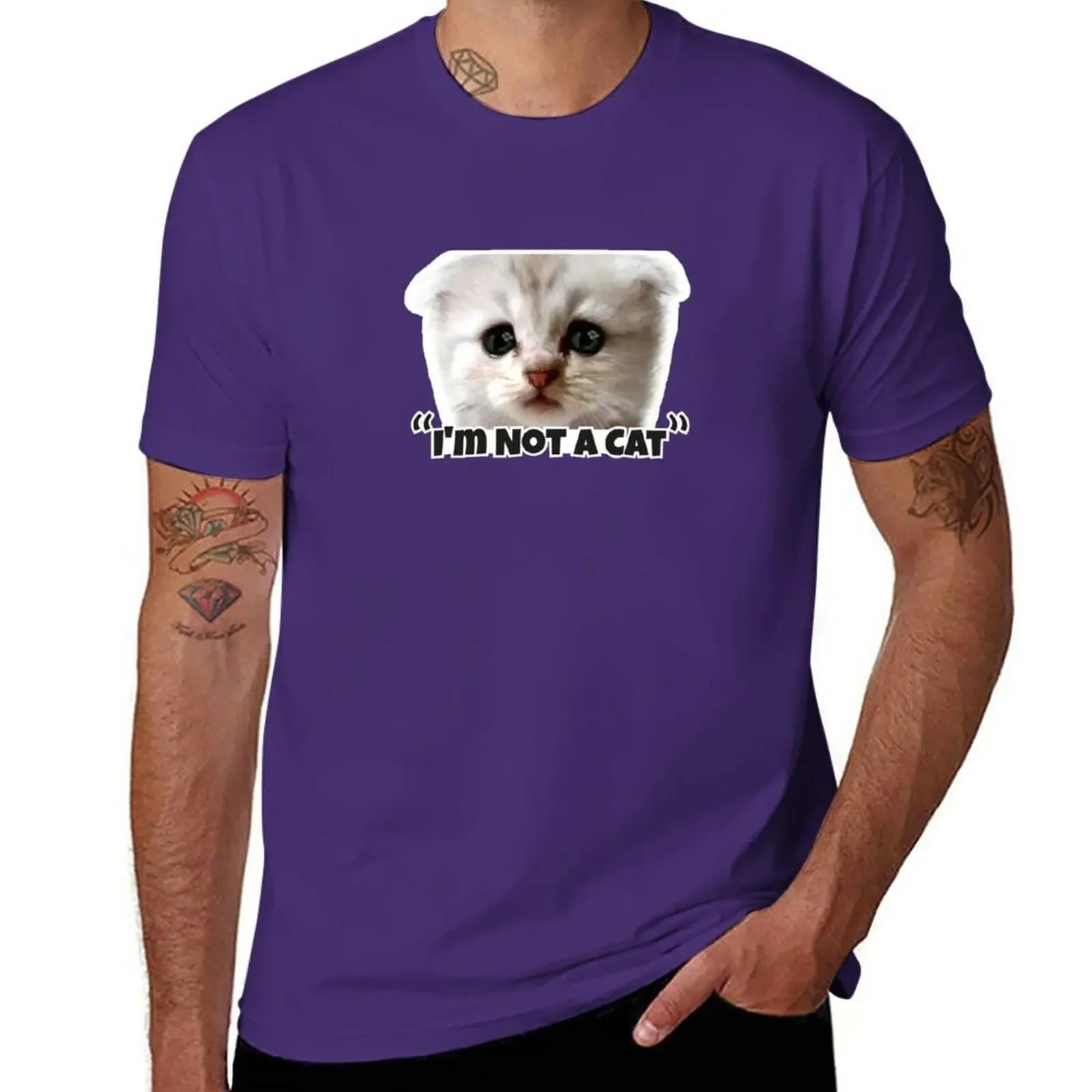 I m Not a Cat T-Shirt quick-drying sports fans t shirt for men L