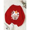 Pattern Girls' Round Neck Sweatshirt