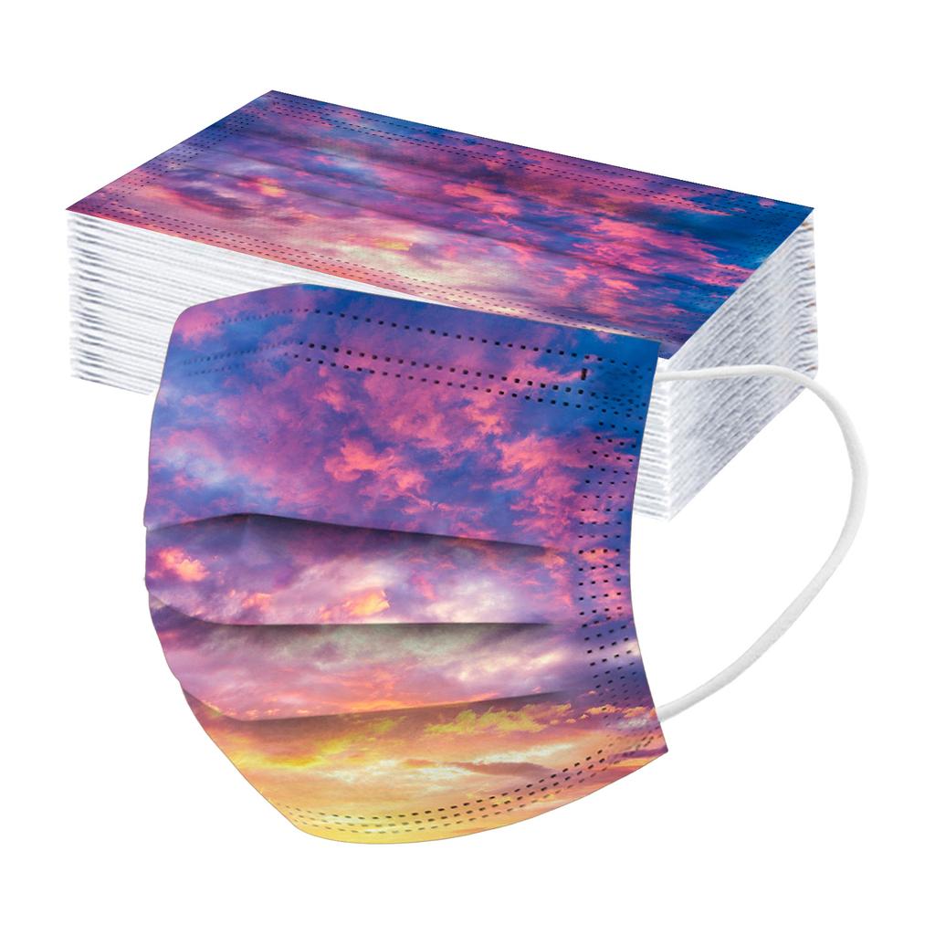 Children's Disposable Tie-dye Starry-sky Printed Mask Disposable Face Mask Ear Loop Mask 50PCS
