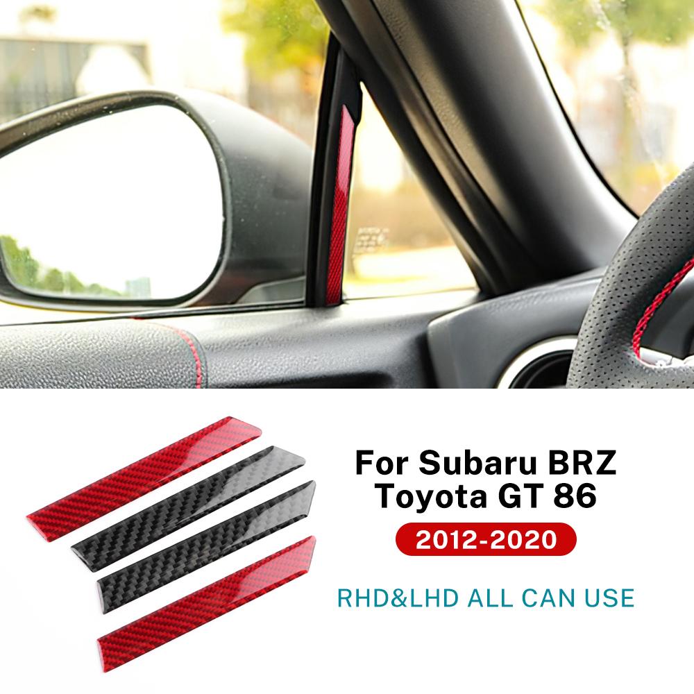 Carbon Fiber Style A-Pillar Interior Sticker for Subaru BRZ Toyota GT86 2012-2020 LHD RHD