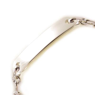 [L0673] - Silver Curb Chain 'Identity' 18 Cm 7 Mm