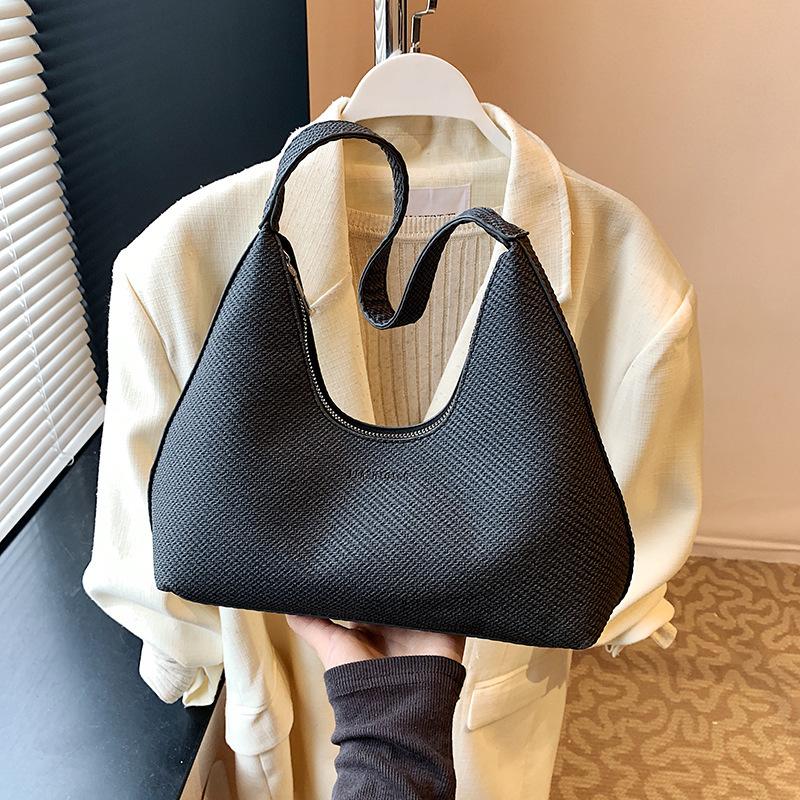Spring and summer retro casual commuting large-capacity bag women's 2025 new tote bag niche trendy shoulder armpit bag