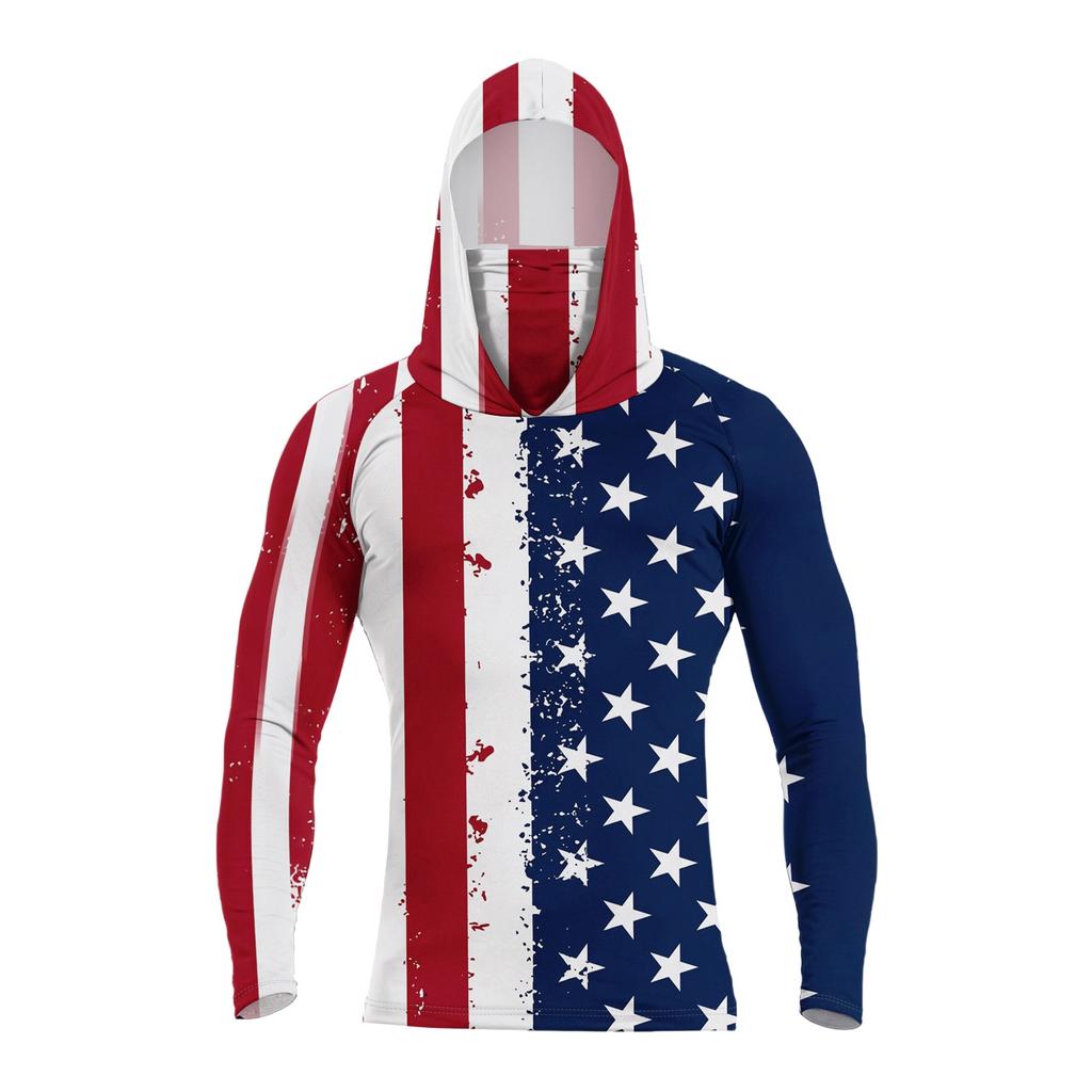 Men's Summer Quick-dryingLong-sleeved T-shirt Sun ClothingFishing FitnessSports Hded Long-sleeved Tops