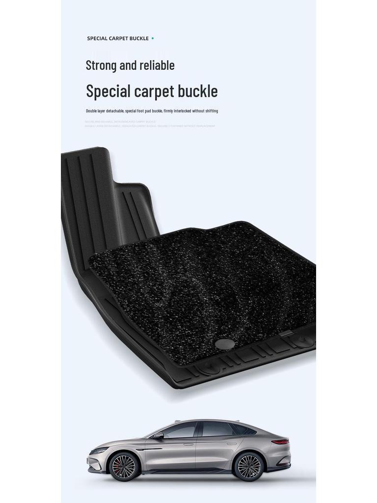 Eco-friendly TPE Floor and Trunk Mats for 2020-2025 BYD Han DMi/EV Cars.