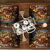 A set of 4 creative fruit element printed placemats that make your dining kitchen more beautiful, perfect for coffee tables, dining tables, and home