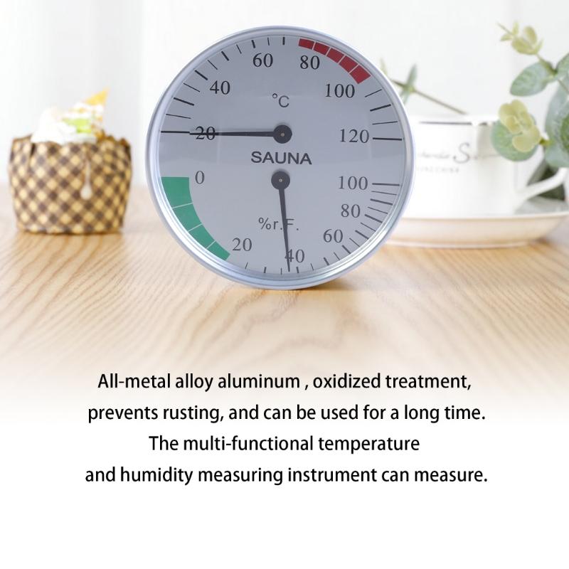 Wall Mounted Temperature Humidity Measurement Meter Clear Scale Steam Room Thermometers Hygrometer Gauge for Sauna Room