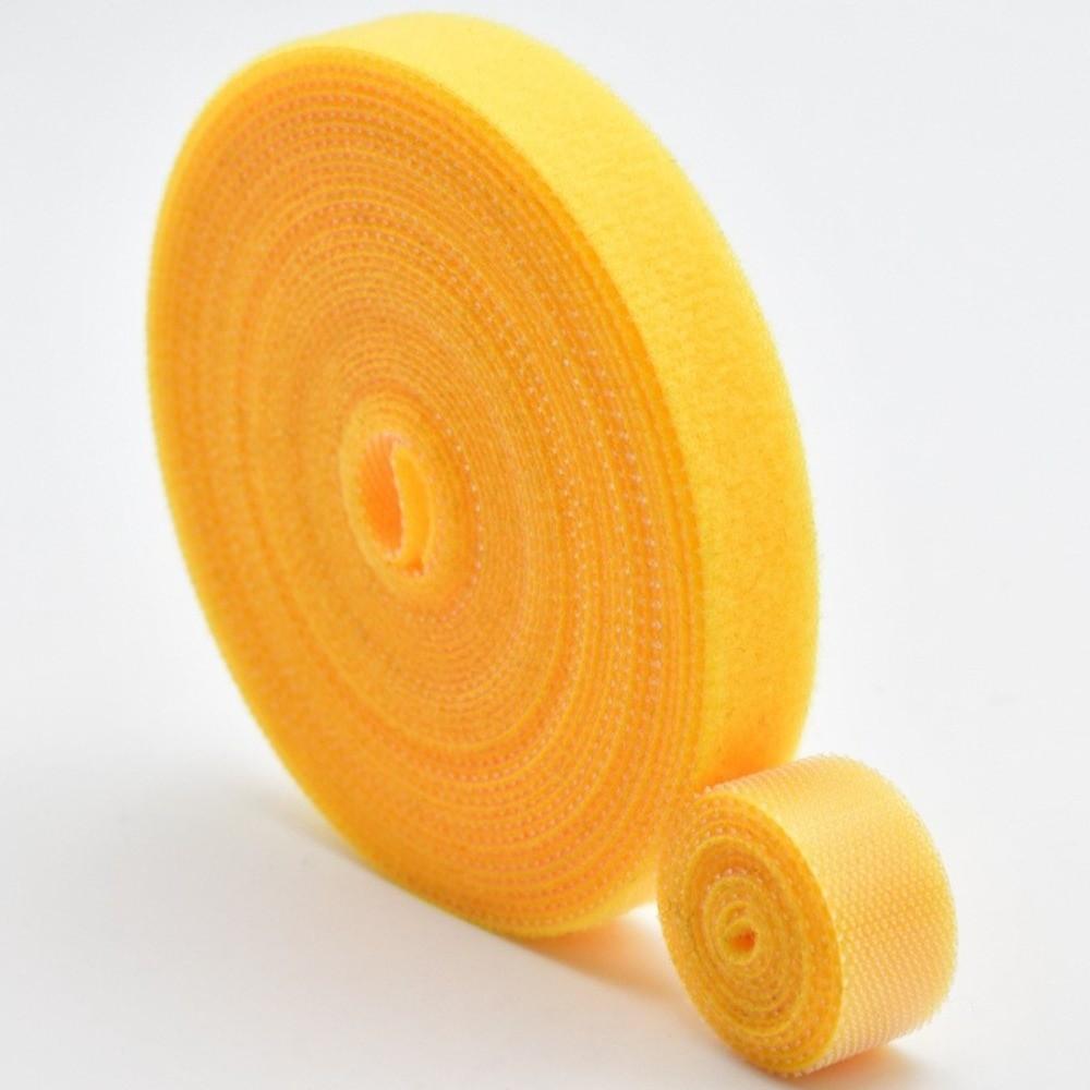 10M/Roll Double Side Hook and Loop Tape 10/12/14.5/20mm Green Garden Tape  Cable Management