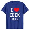 I Love Cock Tails Gay Bartender Alcoholic Mixed Drink Lover TShirt Letters Printed Graphic Tee Tops Short Sleeve Blouses