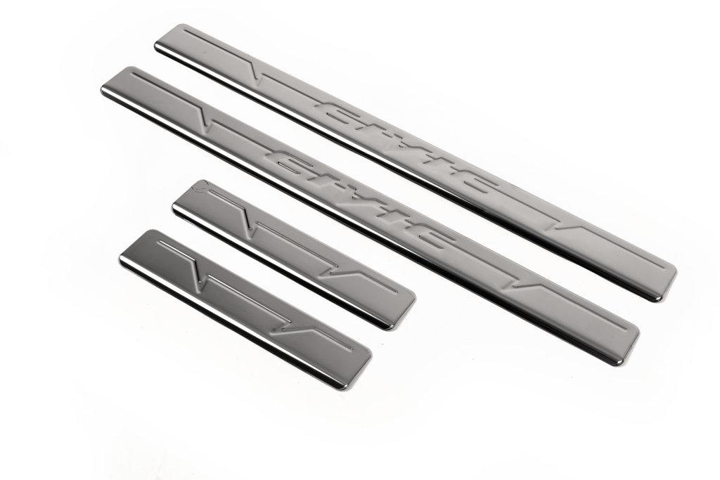 Door Sills OmsaLine V1 (4 Pcs, Stainless Steel) for Honda Civic Sedan IX 2011-2016