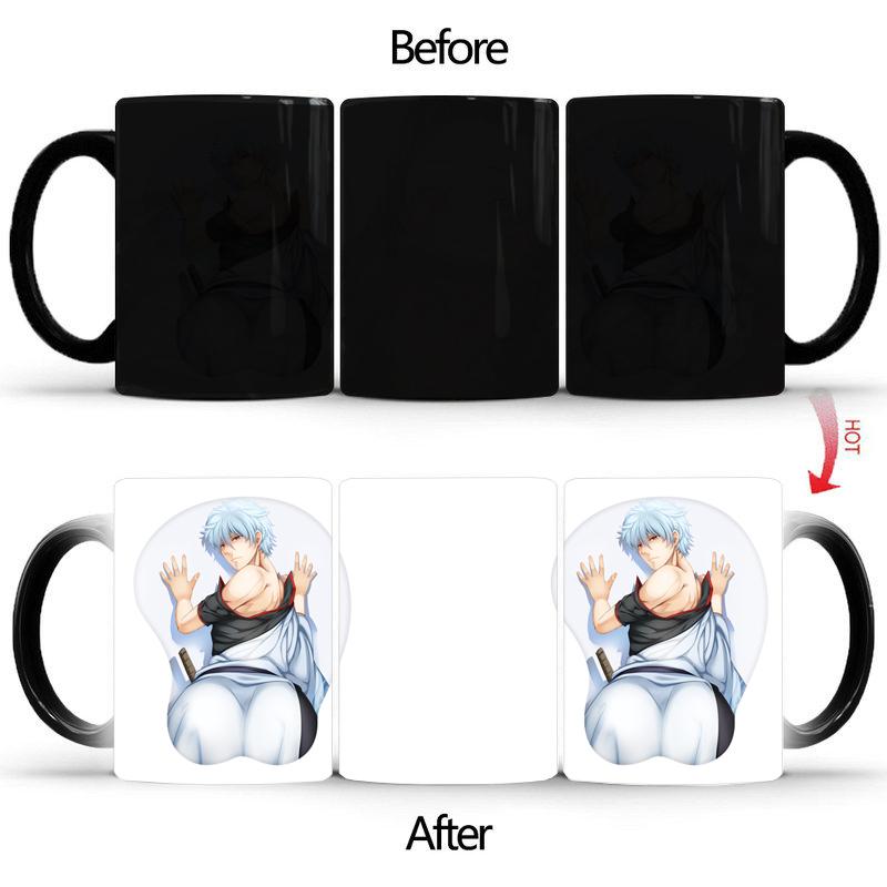 

Кофейные кружки Самурай Волшебная кружка BSKT-090 Сублимационные стаканы Керамические кофейные чашки Оптовая продажа Кружка для завтрака Кружка с изменяющимся цветом Аниме 350ml