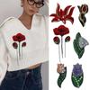 Elegant Pearl Flower Rose Beaded Fabric Patch for DIY Suits, Shirts, Dresses, Hats, and Bags