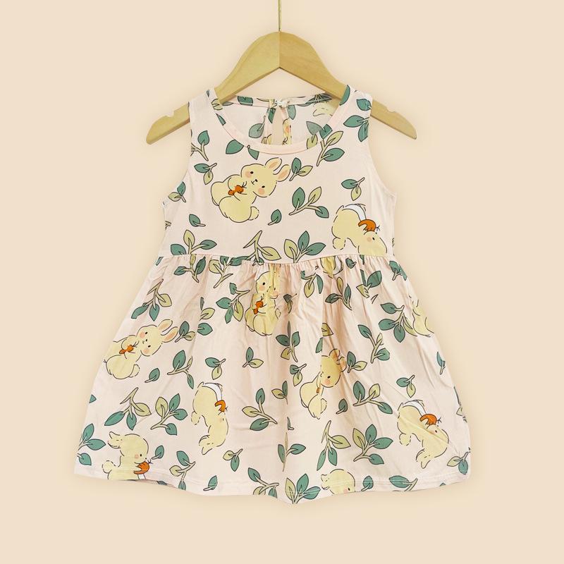 Mädchen Blumen Baumwolle Sommerkleid 2025 - Kleinkind & Baby Trageweste