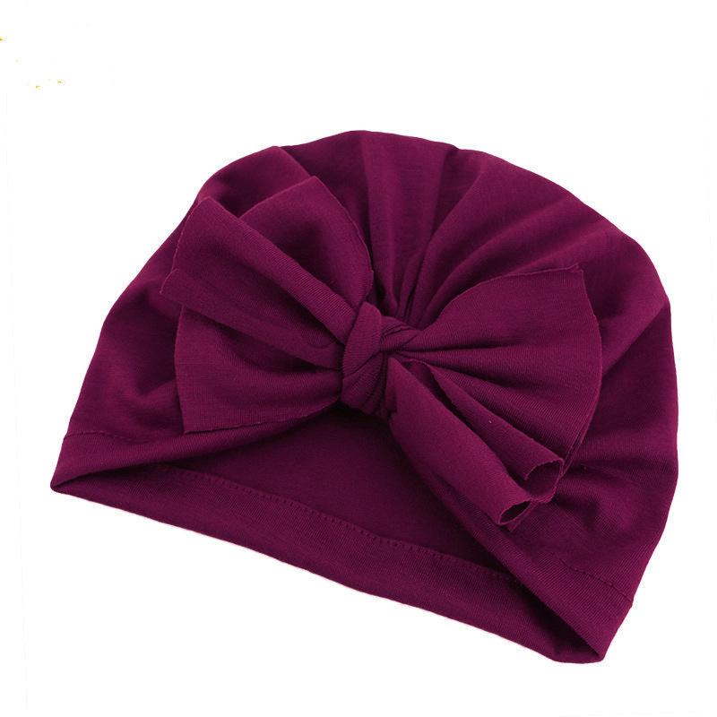 

Новая детская хлопковая шапка-пуловер с узлом, мягкая вязаная ткань, плиссированный бант, детская шапка-косынка