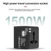 Universal Worldwide Phone Charger Travel Wall AC Power Plug Adapter All In One with Dual USB