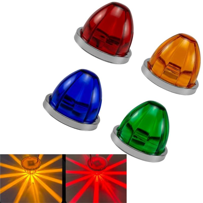 1 Set Car Truck Side Marker Signal Indicator Trailer Watermelon Lamp Lorry Side Light LED Waterproof 12V24V Car Clearance Light