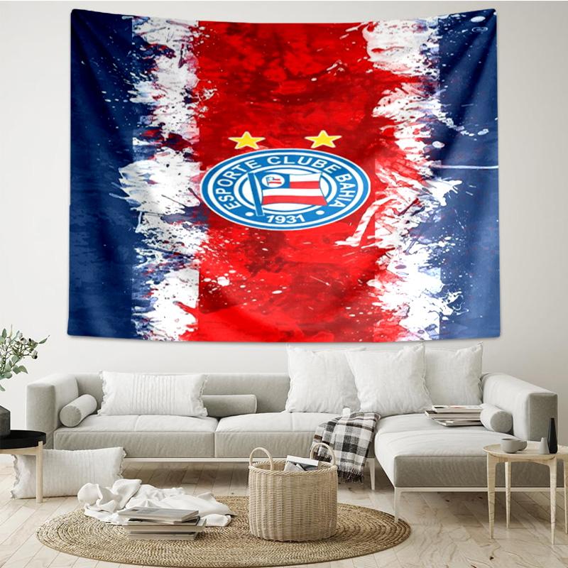 1PC Ba-hia Sports Club Emblem Printed Tapestry Room Decoration Wall Hanging for Living Room Bedroom, dormitory, Birthday and Christmas gifts