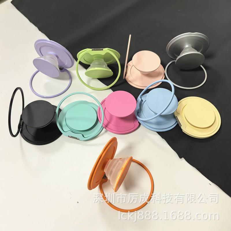 Magnetic Ring Phone Holder Foldable Retractable Grip Stand Universal Desktop Mobile Support
