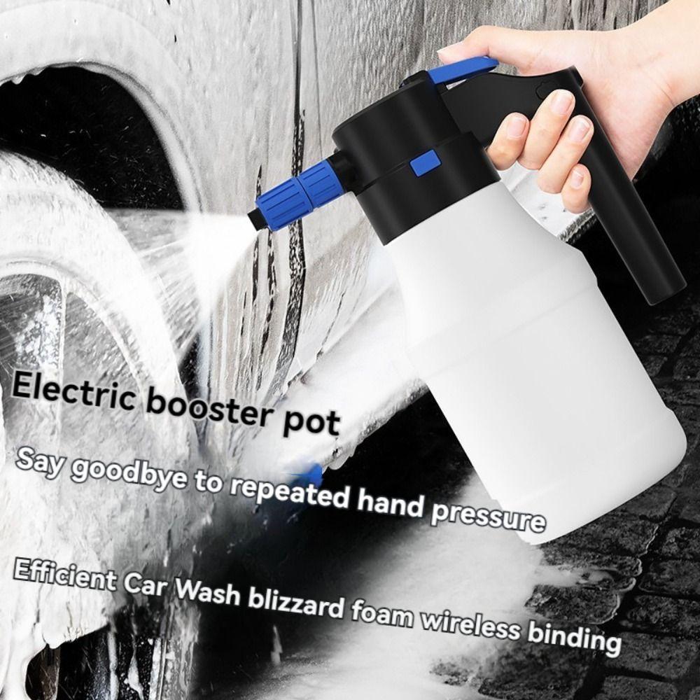 Electric Car Wash Foam Spray Pot Universal Pneumatic High Pressure Spray Bottle Fan Type 1.5L Hand-held Foam Watering Can