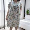 2023 Women's Short Sleeve Cotton Silk Printed Summer Nightdress