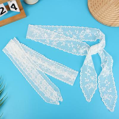 Sweet Lace Belt For Women To Match Skirts And Jeans, White Silk Belt, Long Silk Scarf, Suitable For Daily Wear