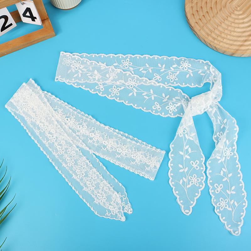 Sweet Lace Belt For Women To Match Skirts And Jeans, White Silk Belt, Long Silk Scarf, Suitable For Daily Wear