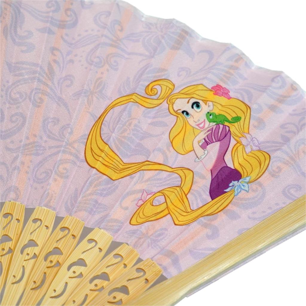 Folding Fan with storage DSSEN16 [Disney] (Tangled design, bag)